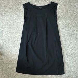 Theory Little Black Dress Sleeveless Sheath A-Line Knee Length Unlined Size 0